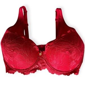 Daisy Fuentes Bra Red Lace women’s size 38D